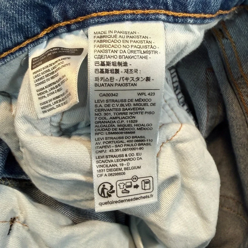 Levi's 505 Jeans Size W32 L32 Mens Straight Leg Reg Fit Medium Wash Blue Denim